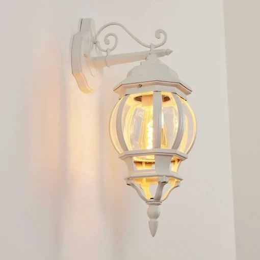 Applique Murale D'Exterieur Lentua Blanc, 1 Lumiere