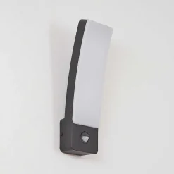 Applique Murale D'Exterieur Maseru Led Anthracite, 1 Lumiere, Detecteur De Mouvement