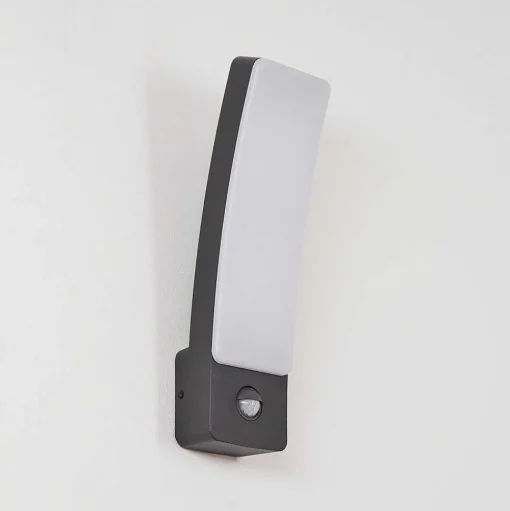 Applique Murale D'Exterieur Maseru Led Anthracite, 1 Lumiere, Detecteur De Mouvement