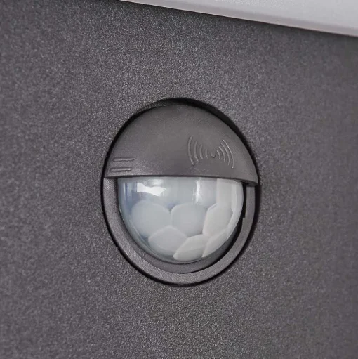 Applique Murale D'Exterieur Maseru Led Anthracite, 1 Lumiere, Detecteur De Mouvement