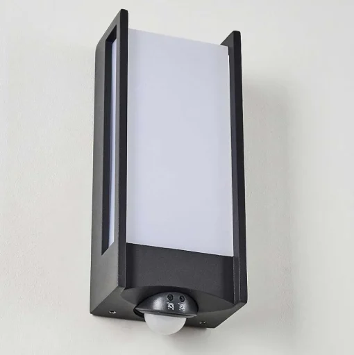 Applique Murale D'Exterieur Skove Led Anthracite, 1 Lumiere, Detecteur De Mouvement