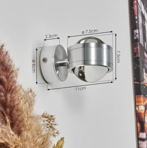 Applique Murale Indore Led Aluminium, 2 Lumieres