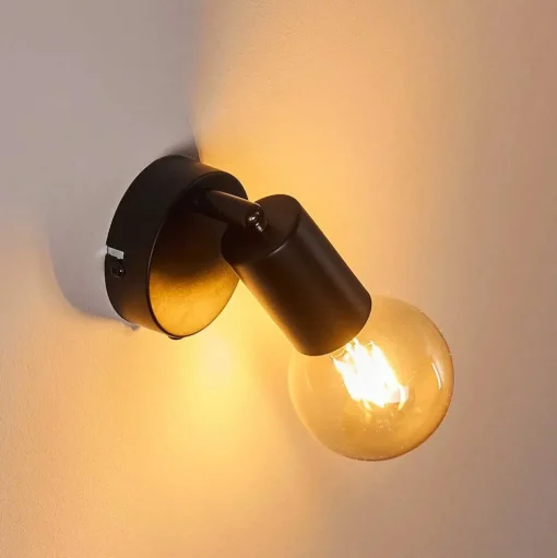 Applique Murale Maidford Noir, 1 Lumiere