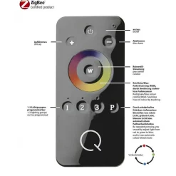 Applique Murale Paul Neuhaus Q-Fisheye Led Acier Inoxydable, 2 Lumieres, Telecommandes, Changeur De Couleurs