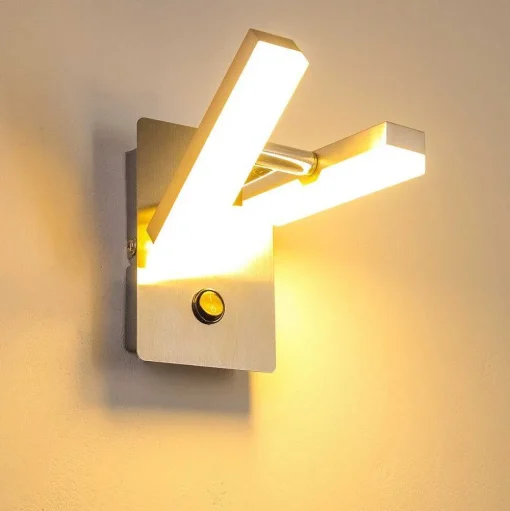 Applique Murale Sakami Led Nickel Mat, 2 Lumieres