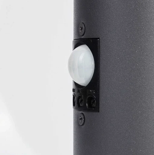 Borne Lumineuse Caserta Anthracite, 1 Lumiere, Detecteur De Mouvement