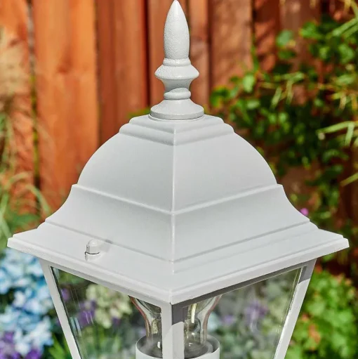 Borne Lumineuse Naofe Blanc, 1 Lumiere, Detecteur De Mouvement