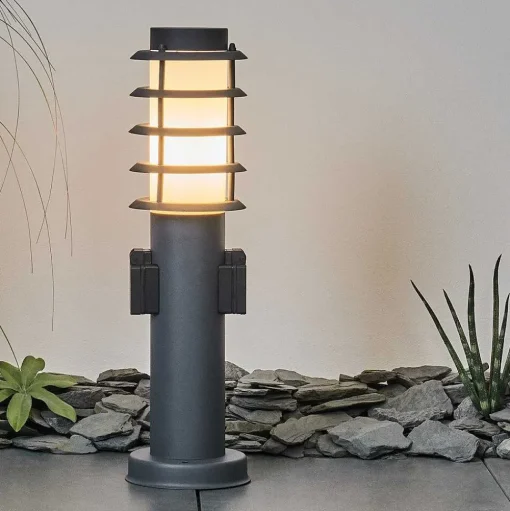 Borne Lumineuse Tunes Anthracite, 1 Lumiere