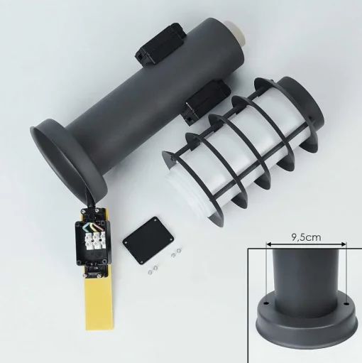 Borne Lumineuse Tunes Anthracite, 1 Lumiere