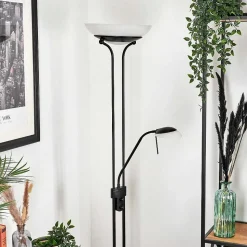 Lampadaire Biot Led Noir, 2 Lumieres