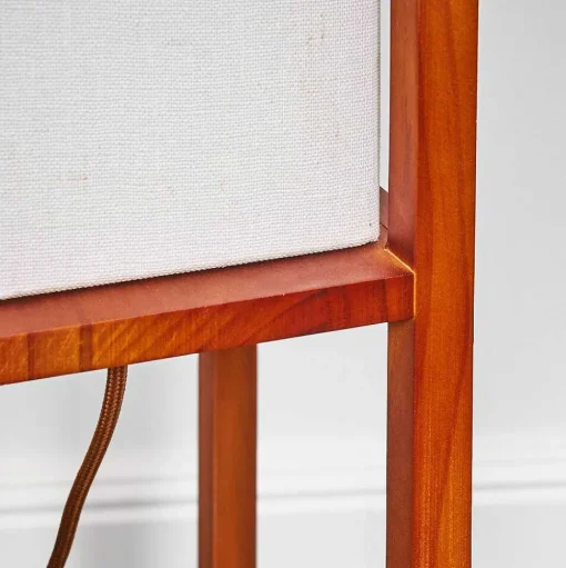 Lampadaire Blandin Bois Fonce, 2 Lumieres
