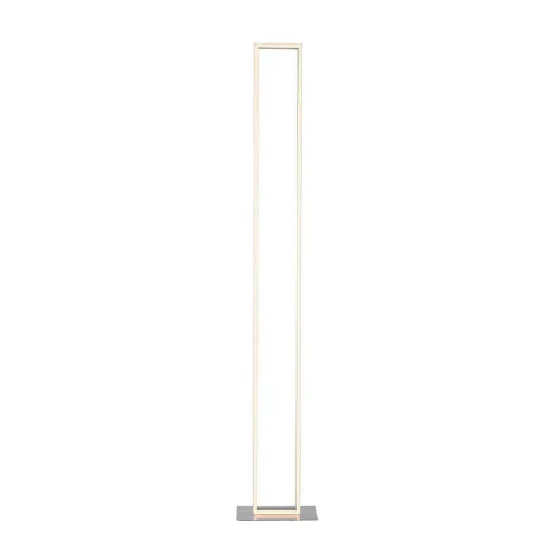 Lampadaire Paul-Neuhaus Q-Kaan Led Acier Brosse, 2 Lumieres, Telecommandes