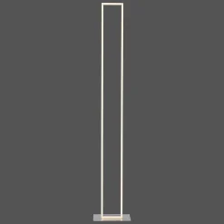 Lampadaire Paul-Neuhaus Q-Kaan Led Acier Brosse, 2 Lumieres, Telecommandes