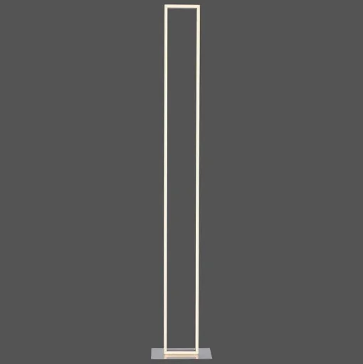 Lampadaire Paul-Neuhaus Q-Kaan Led Acier Brosse, 2 Lumieres, Telecommandes