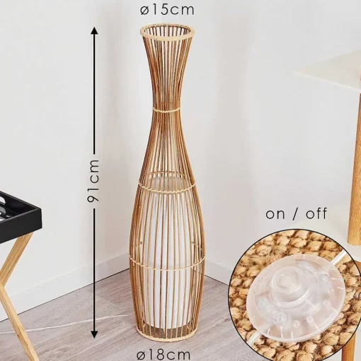 Lampadaire Saranda Brun, 1 Lumiere