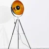 Lampadaire Saturn Chrome, Noir, 1 Lumiere