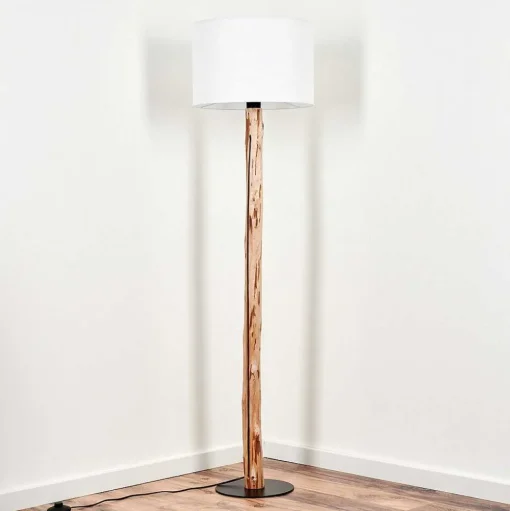 Lampadaire Soungou Ecru, Noir, 1 Lumiere