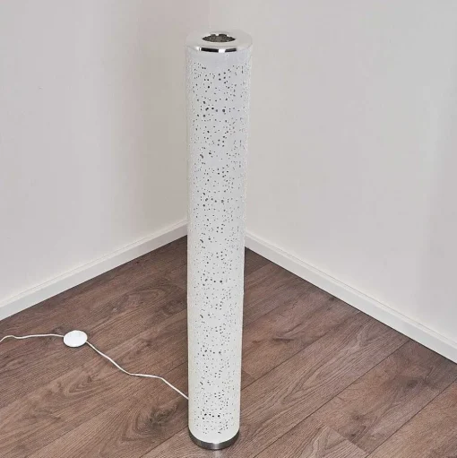 Lampadaire Tumba Led Blanc, 1 Lumiere, Telecommandes, Changeur De Couleurs