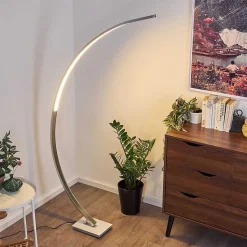 Lampadaire Uttorp Led Argente, 1 Lumiere