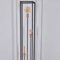 Lampadaire Woden Laiton, Noir, 3 Lumieres