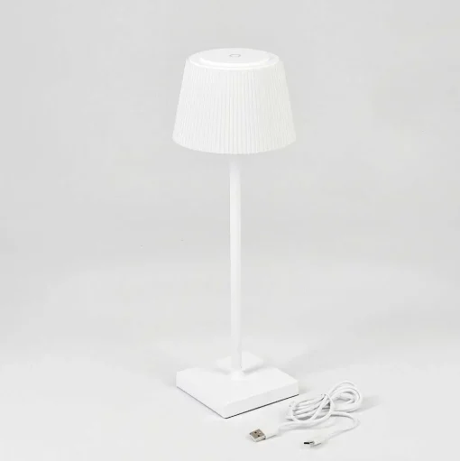 Lampe A Poser Longchamps Led Blanc, 1 Lumiere