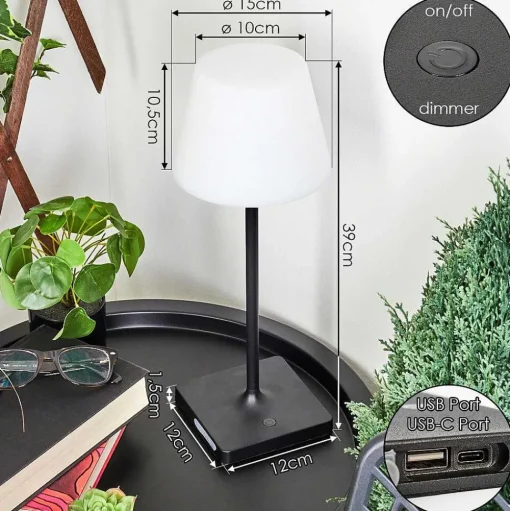 Lampe A Poser Mayordomo Led Noir, 1 Lumiere
