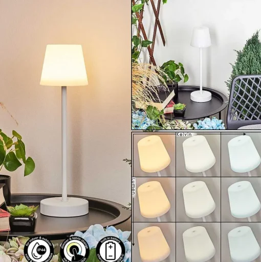 Lampe A Poser Maza Led Blanc, 1 Lumiere