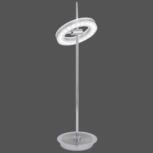 Lampe A Poser Paul Neuhaus Q-Amy Led Acier Inoxydable, 2 Lumieres, Telecommandes