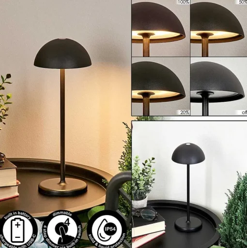 Lampe A Poser Pelaro Led Noir, 1 Lumiere