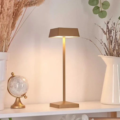 Lampe De Table Algeraz Led Laiton, 1 Lumiere