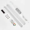 Lampes Pour Bandeaux Set X 2 Raivo Led Noir, Argente, 2 Lumieres, Telecommandes, Changeur De Couleurs