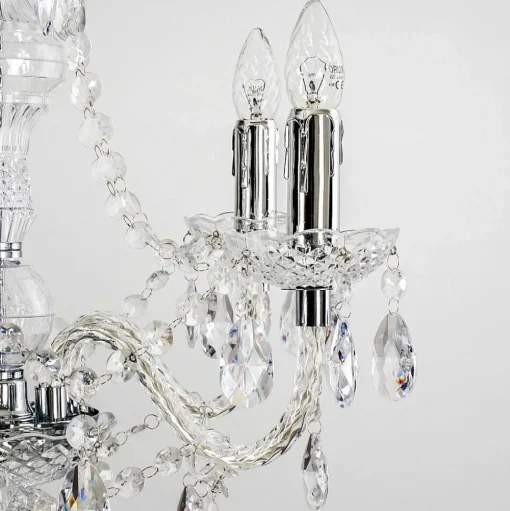 Lustre A 5 Lampes Transparent, 5 Lumieres
