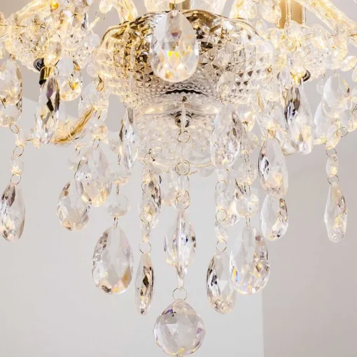 Lustre A 5 Lampes Transparent, 5 Lumieres