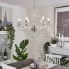 Lustre Malmback Chrome, Transparent, 6 Lumieres