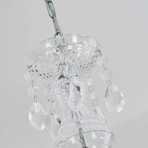 Lustre Malmback Chrome, Transparent, 6 Lumieres