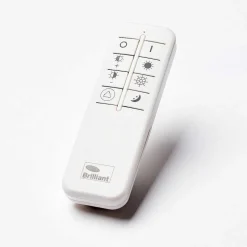 Plafonnier Brilliant Burlie Led Blanc, 1 Lumiere, Telecommandes, Changeur De Couleurs