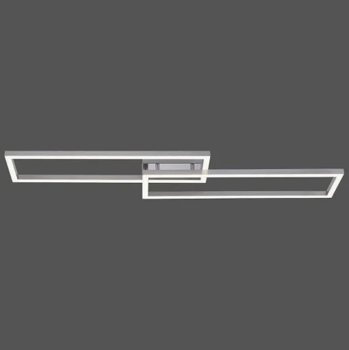 Plafonnier Leuchten Direkt Ls-Maxi Led Acier Inoxydable, 1 Lumiere, Telecommandes, Changeur De Couleurs