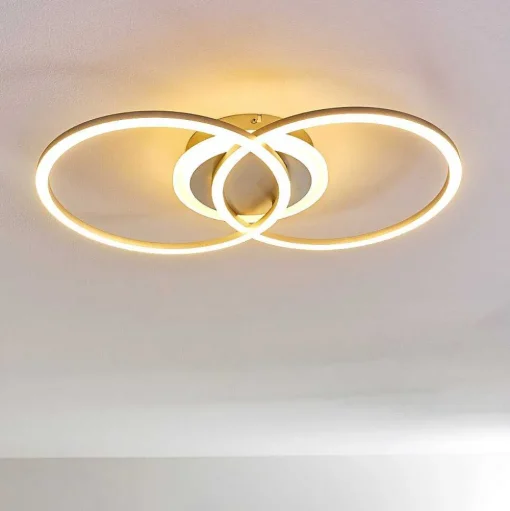 Plafonnier Lithgow Led Argente, 1 Lumiere