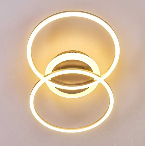 Plafonnier Lithgow Led Argente, 1 Lumiere