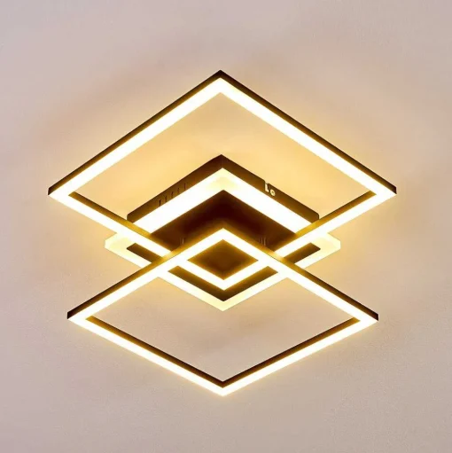Plafonnier Lithgow Led Noir, 1 Lumiere