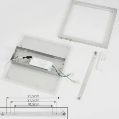 Plafonnier Longos Led Aluminium, 1 Lumiere, Telecommandes