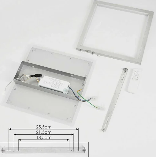 Plafonnier Longos Led Aluminium, 1 Lumiere, Telecommandes