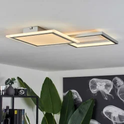 Plafonnier Longos Led Aluminium, 1 Lumiere, Telecommandes
