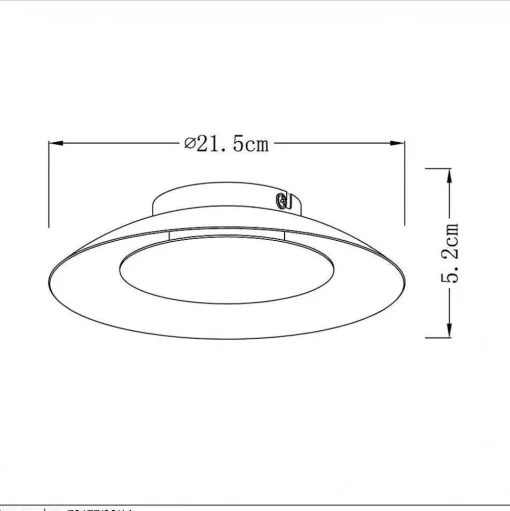 Plafonnier Lucide Foskal Led Argente, 1 Lumiere