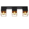 Plafonnier Lucide Rixt Noir, 3 Lumieres