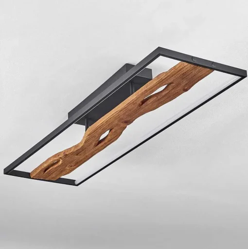 Plafonnier Nevogilde Led Ecru, Noir, 1 Lumiere