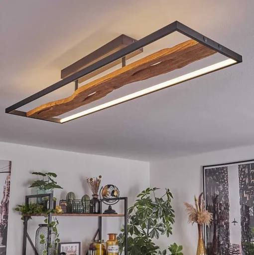 Plafonnier Nevogilde Led Ecru, Noir, 1 Lumiere
