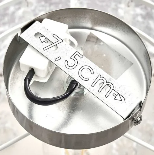 Plafonnier Norrfors Argente, Transparent, 1 Lumiere