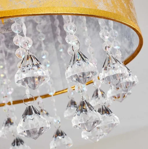 Plafonnier Norrfors Argente, Transparent, 1 Lumiere