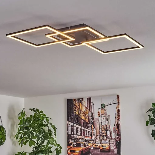 Plafonnier Obo Led Noir, 1 Lumiere